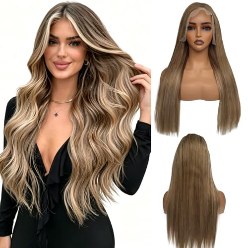 Highlights Human Hair Lace Front Wig