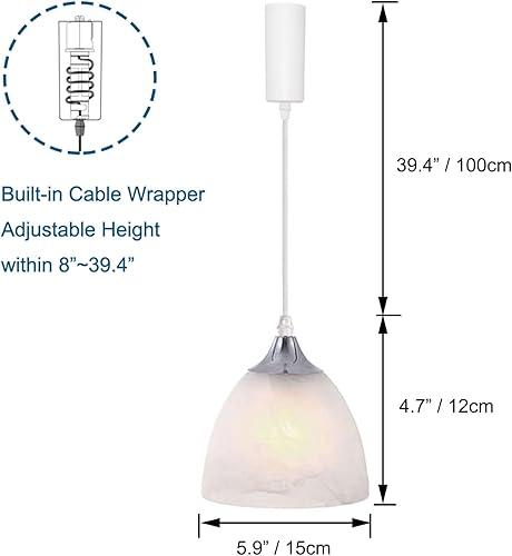 Miniatura 6 de Kiven Accesorio de iluminación de pista tipo H, luz colgante de cristal regulable con control remoto, pedante de luz de pista de longitud ajustable