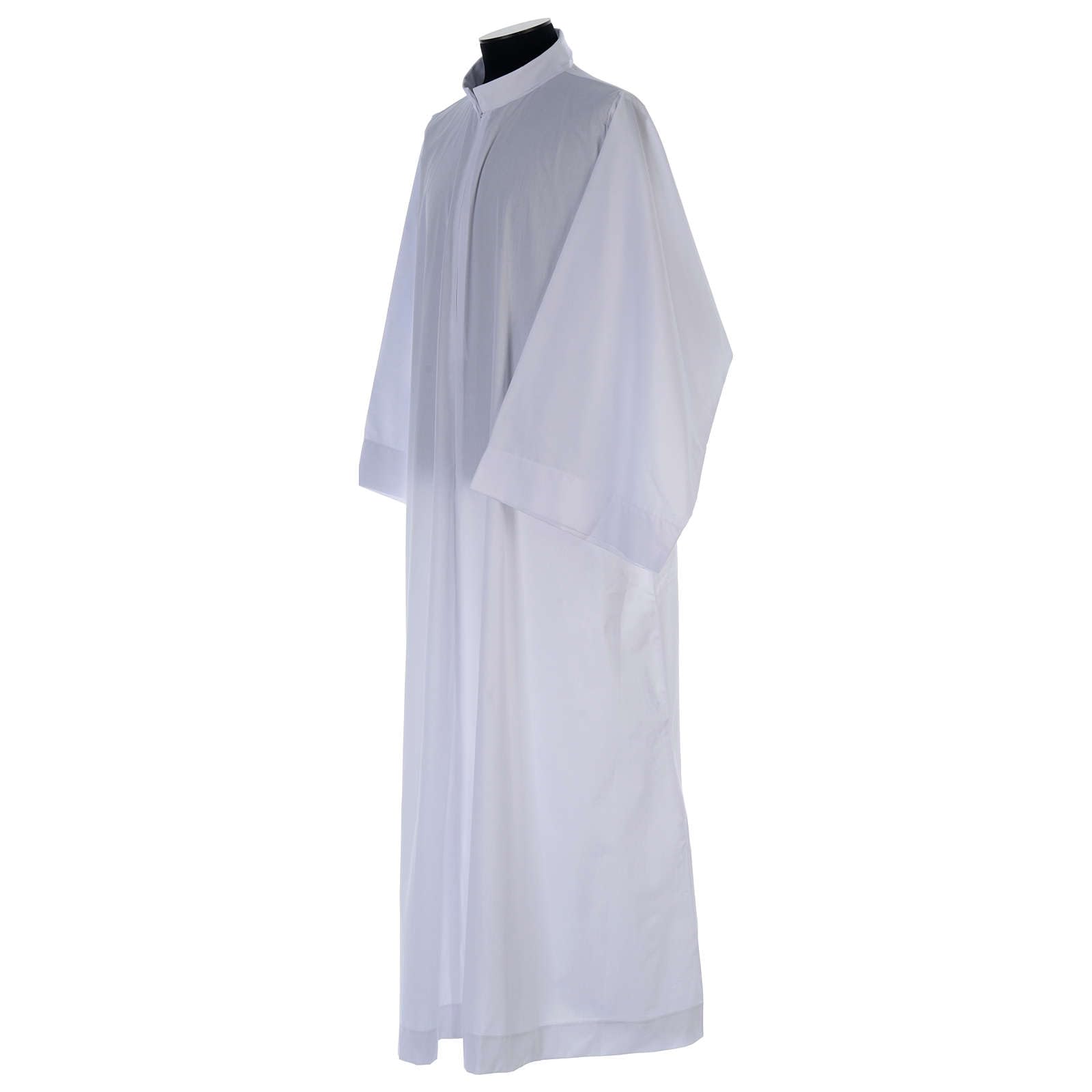 First Communion ALB, Flared with Collar in Mix Cotton, 135 cm (53 inc.)