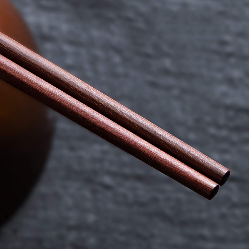 Baguettes portables, baguettes réutilisables 6 paires de vaisselle de haute qualité anti-dérapant/moisissure (longueur : 25 cm) pour sushis ou plats de riz, dans une boîte cadeau Noble Box.-A (A )