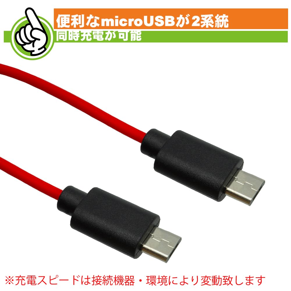 Amazon.co.jp: エスエスエーサービス microUSB二股（コネクタ根本分岐