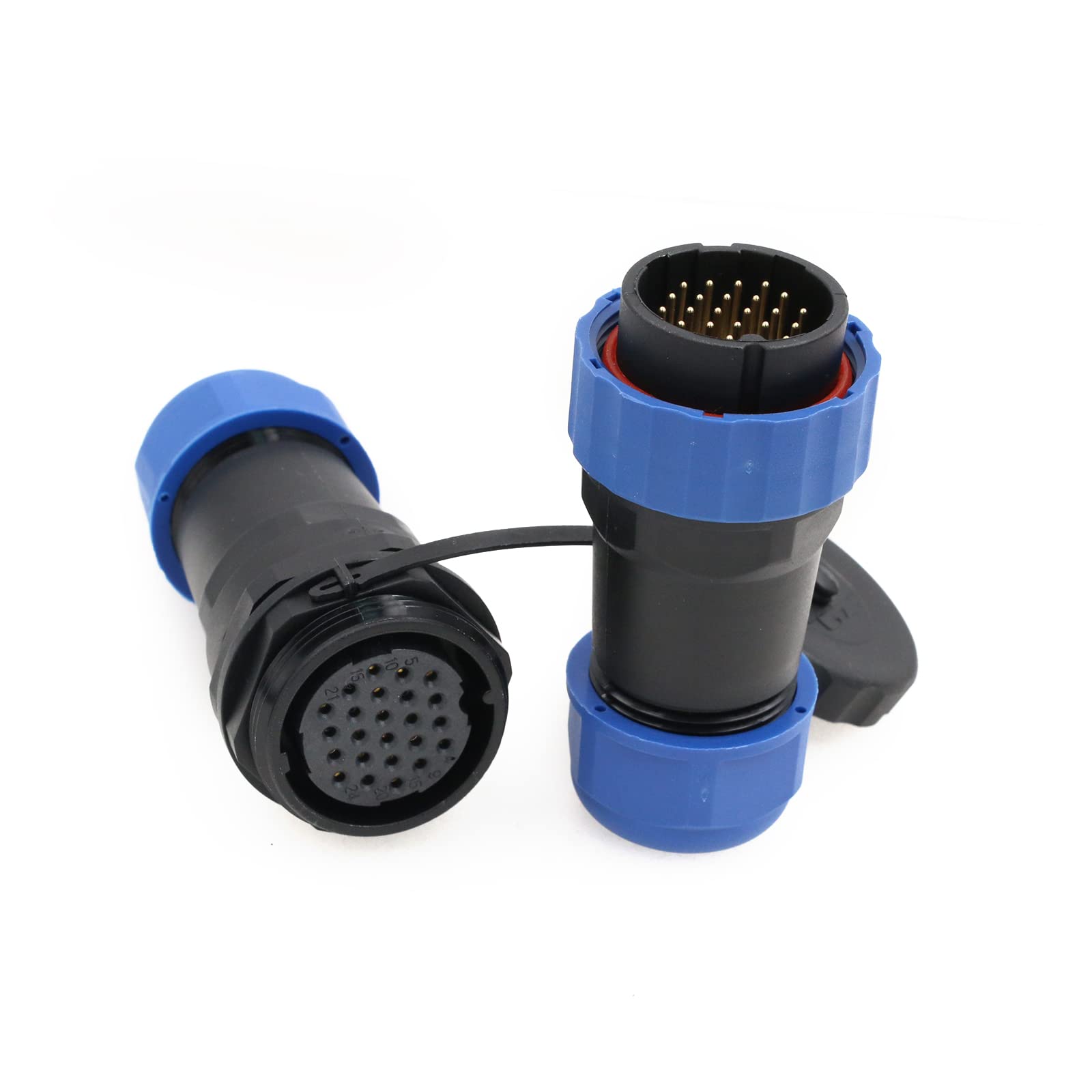 SD28 24 pin in linea cavo maschio femmina spina femmina impermeabile IP68 aviazione 28MM spina rotonda elettrica Automotive plastica connettore di alimentazione
