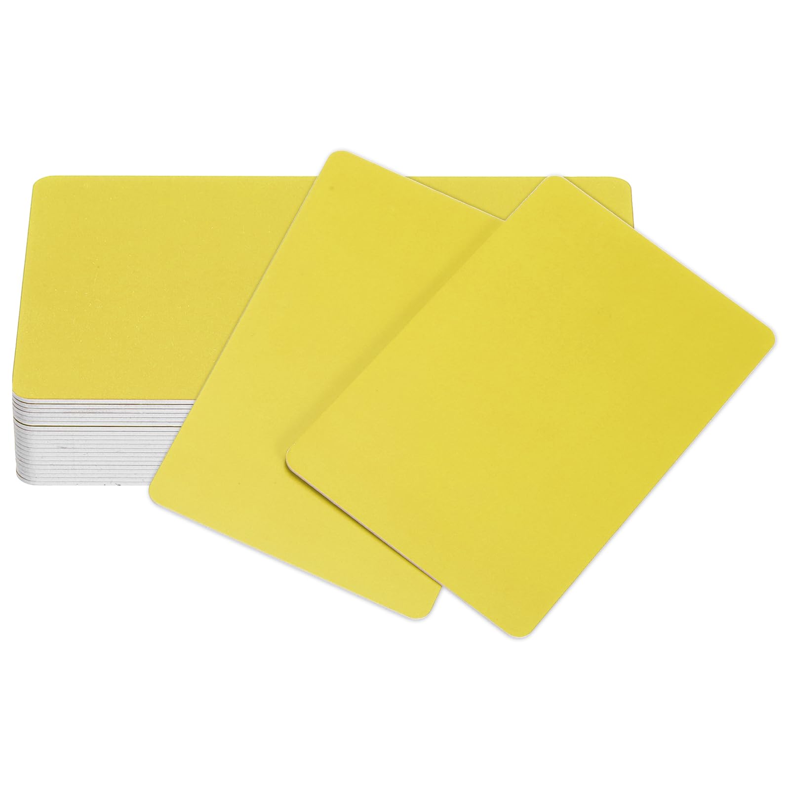 PATIKIL 20Pcs Inkjet PVC ID Cards, 30Mil Smooth Blank Inkjet Printable Card Graphic Quality Waterproof Double Side Printing for Inkjet Printers Badge Business, Yellow