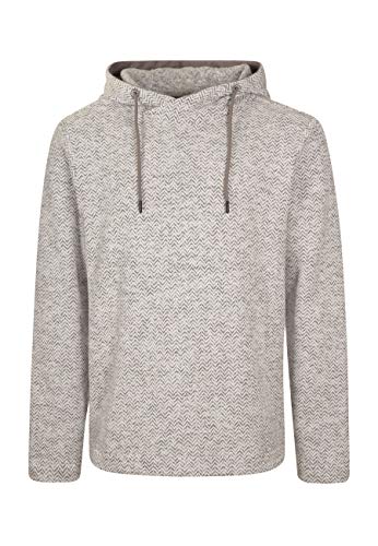 ELKLINE Herren Strickfleecepullover Mars 1036021 | Hoodie ohne Bauchtasche gerader Schnitt Normale Länge | verstellbare Kapuze, Farbe:weiß, Größe:L