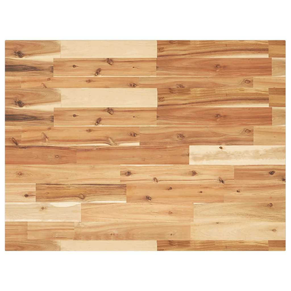 Schreibtischplatte aus Massivholz Akazie mit Ölbeschichtung 80 x 60 x 2 cm, rechteckige Tischplatte für Tischgestell, Schreibtischzubehör, Homeoffice, Büro, Arbeitszimmer, ergonomisch
