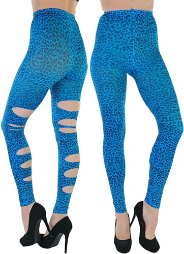 Image of ToBeInStyle Women's Slashed Ripped Shredded Distressed Hosiery Tights Leggings Music Festival