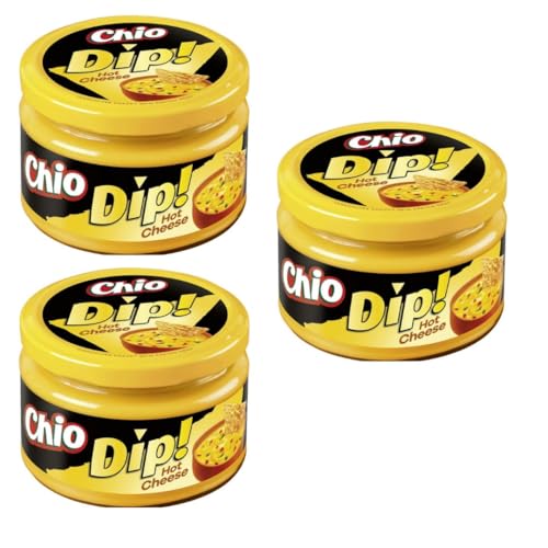 Chio Dip! Hot Cheese Soße Original Lecker Sauce 200ml x 3 stück mit Pufai Grocery
