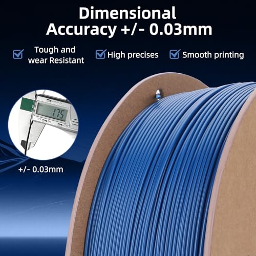 Image of 3DHoJor ABS Filament 1.75mm, ABS 1kg Spool (2.2lbs),3D Printer Filament,Dimensional Accuracy + /- 0.03 mm, Fit Most FDM Printer-Blue