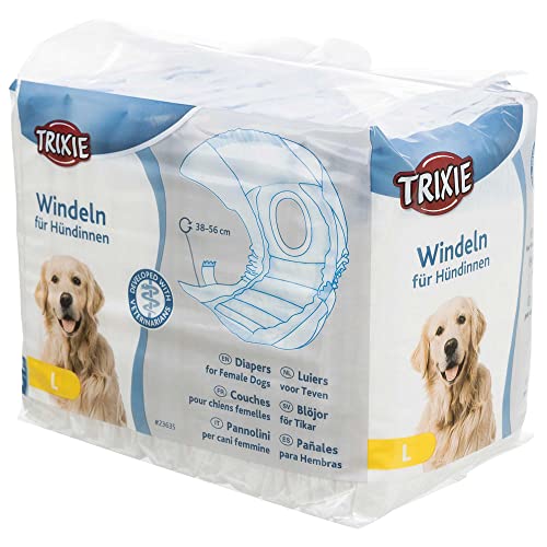 {Pañales Perros Adultos Higiene para Perros TRIXIE Braguitas y Protectores perro - 12 Pañales Perros ultra absorbentes, L