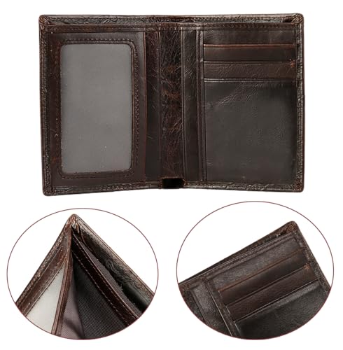 Image of Leather Dragon Wallet for Men Vintage Credit Card ID Bifold Cool Pocket Wallets for Cash