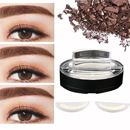 Hot Eyebrow Powder! AMA(TM) Brow Stamp Powder Waterproof Natural Perfect Enhancer Straight United Eyebrow (Brown)