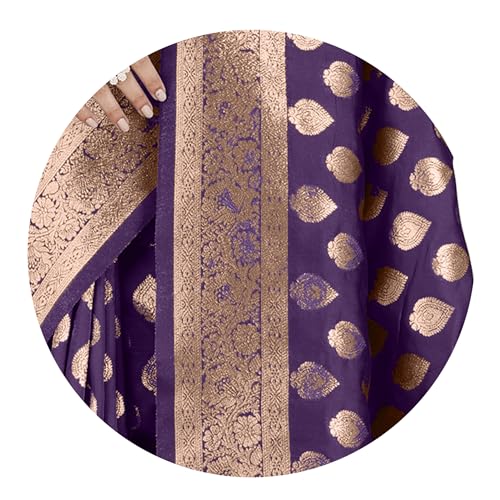 Image of MIRCHI FASHION Women Saree | Banarasi Silk Woven Design Daily Regular Use Sari with Blouse