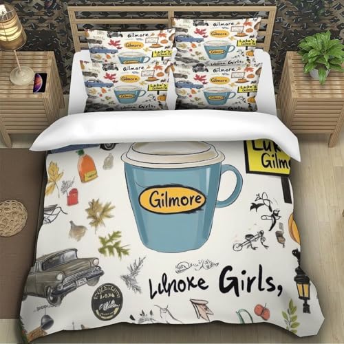 Parure de lit automne pour chambre ado ambiance chaleureuse 3D