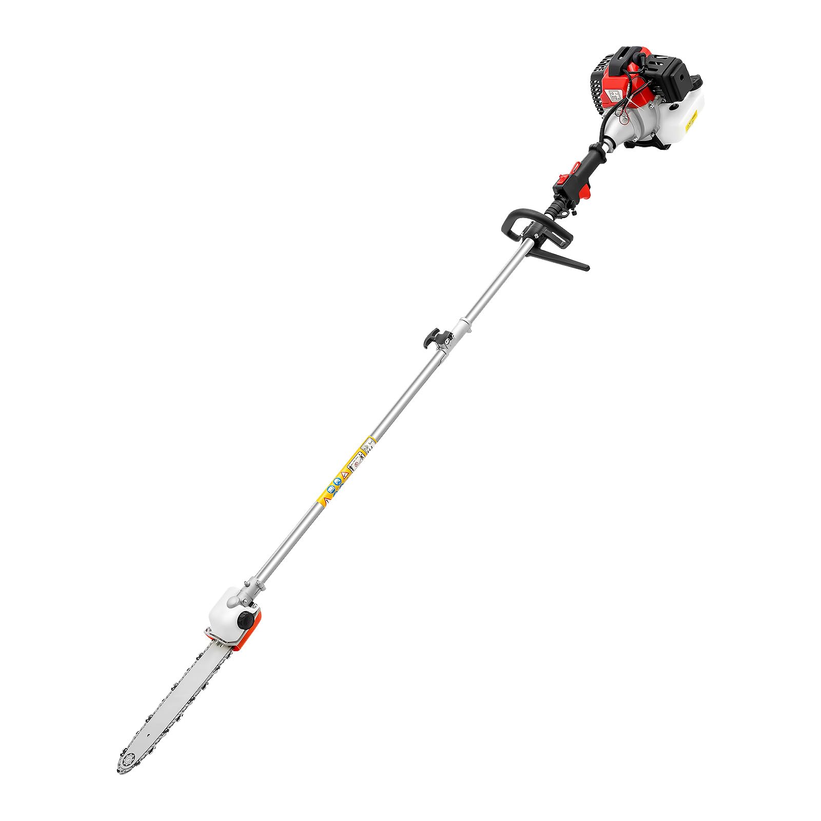 Desbrozadora multifunción de gasolina de 52 cc, 2 tiempos, podadora y cortasetos, 1,7 kW, con cuchilla de 25 cm, cortasetos de 45 cm y cadena de sierra de 30 cm, para jardín, bosques y paisajismo