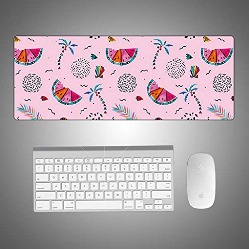 Tapis de souris gamer XXL pastèque rose grand format 900x400 mm