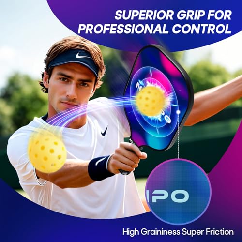Image of niupipo Pickleball Paddles Set of 2 or 4, USAPA Approved Fiberglass Pickleball Paddle Set with Balls and Bag, Polypropylene Honeycomb Core, Lightweight Pickleball Paddles for Beginners Men Women