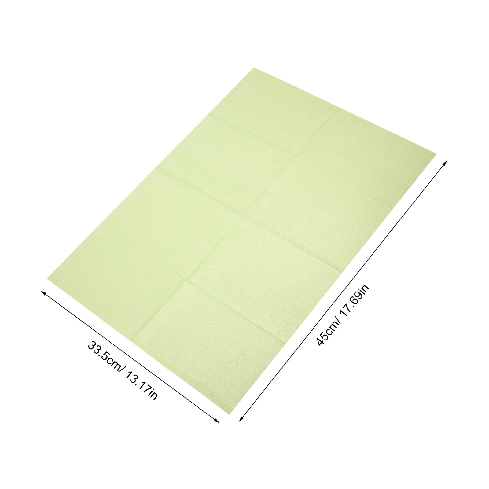Generic Tapetes Desechables para Mesa de Manicura 125 Piezas, Manteles Absorbentes Color Verde Aguacate, Almohadillas Limpias para Tatuajes y Uñas, Manteles de Papel para Salón