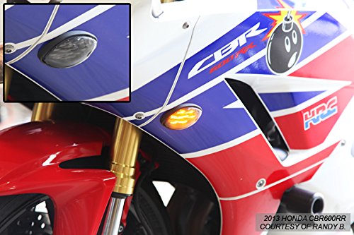Flat Mount LED Dual Ciruit Running + Turn Signal Lights fits Honda CBR600RR 2013-2025 - Thumbnail 2