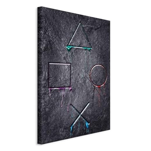 Paladone Playstation Controller LED-Licht | Sammlerbares Nachtlicht für Schlafzimmer, Büro & Zuhause | Popkultur-Icon Beleuchtung, Grau, PP5221PS 5 murando - Bilder für Gamers 80x120 cm Vlies Leinwandbild 1 TLG Kunstdruck modern Wandbilder XXL Wanddekoration Design Wand Bild - Spielkonsole Game i-A-0149-b-a