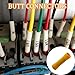bskkw 100Pcs 12-10 AWG Yellow Butt Splice Connectors, PVC Insulated Crimp Terminals, Electrical Wire Connectors for Automotive Marine Industrial Wiring, Tinned Copper Core Splice Terminal Kit