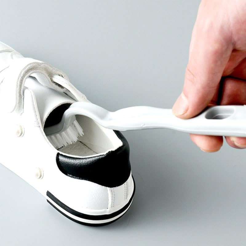 The Long Handled Soft Bristled Shoe Cleaning Brush Cleans Shoes Without Damaging Them