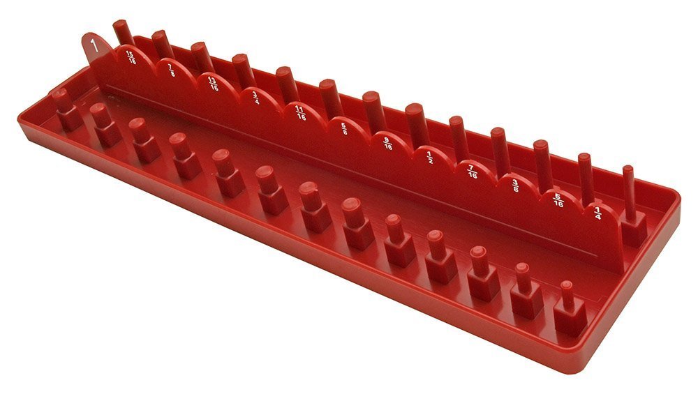 Shop-Tek/C-H ABS Plastic Socket Set Tray Organizer Case with Double Rows (STANDARD), 3/8" Drive - Sold by Ucostore Only