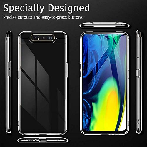 Image of Helix Bumper TPU Crystal Clear Transparent Back Cover Case for Samsung Galaxy A80 - Bum Transparent