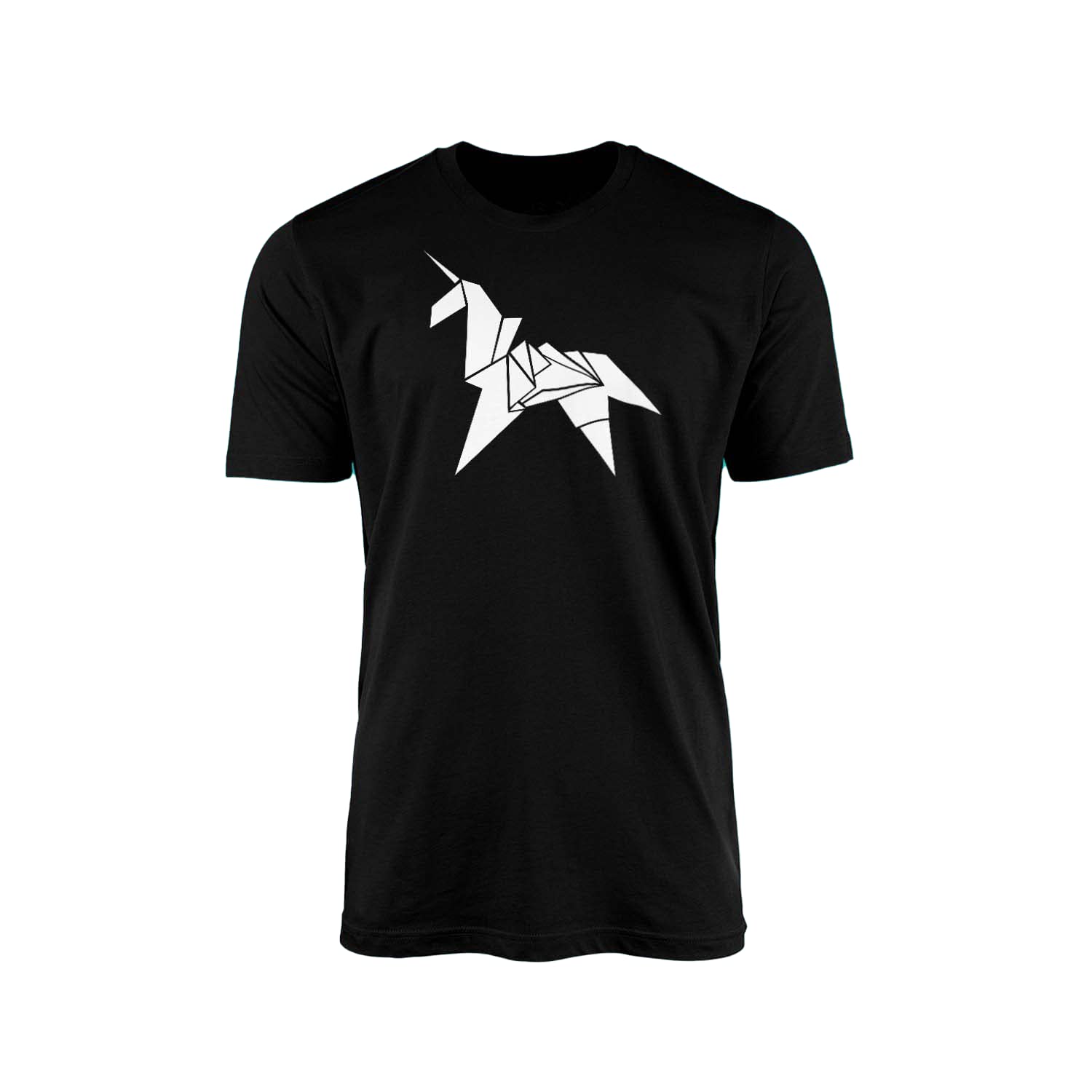 SMARTYPANTS Origami Unicorn T-Shirt Top Tee - Science Fiction Film Movie Cinema Do Androids Dream of Electric Sheep? Blade Runner Replicants Detective Gift Present (Large, Black)