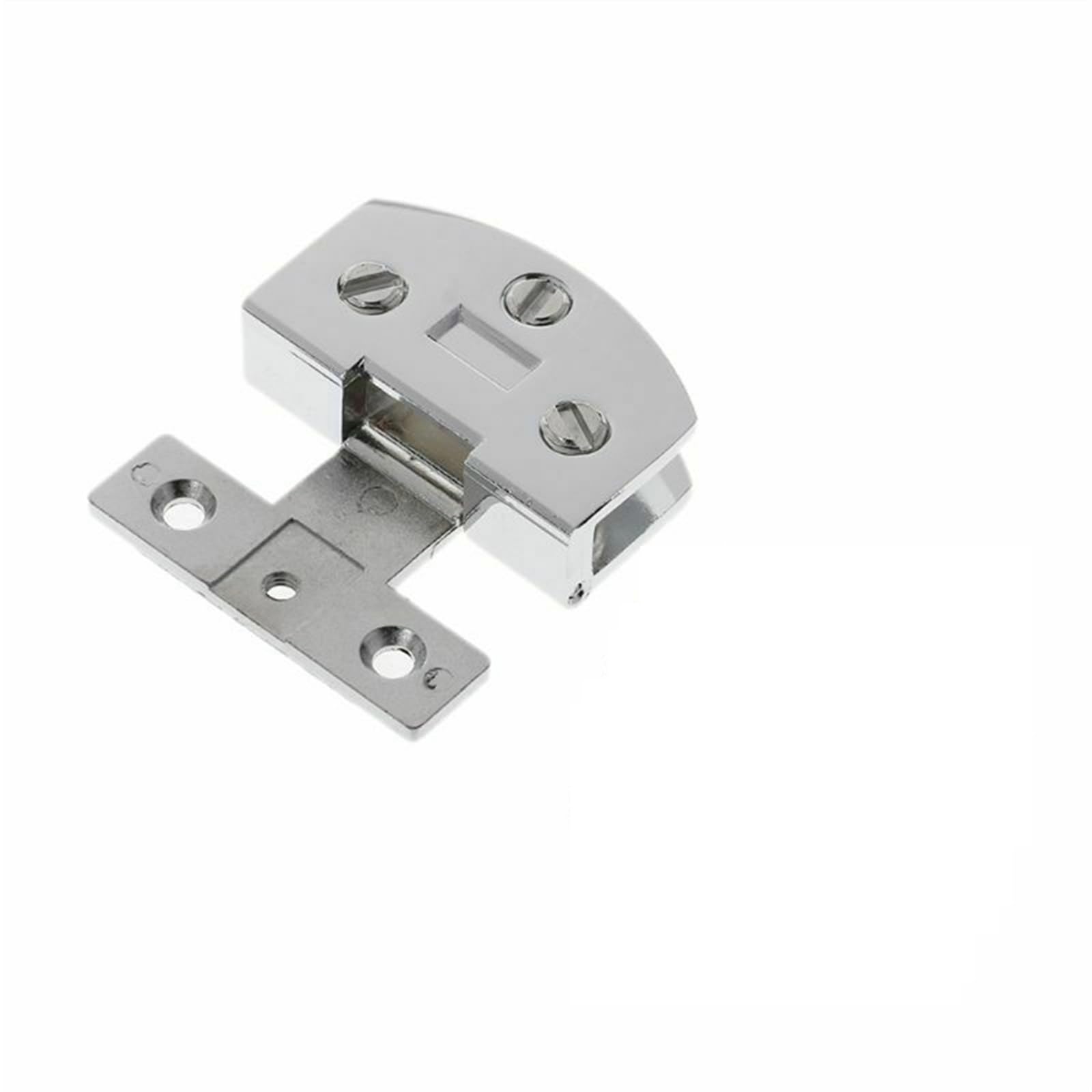 Nvsfzgiyg Silver 1Pc Glass Door Hinge Wine Cabinet No Drilling Frameless Clamp Side Mounted Hardware Furniture Accessories(Silver)