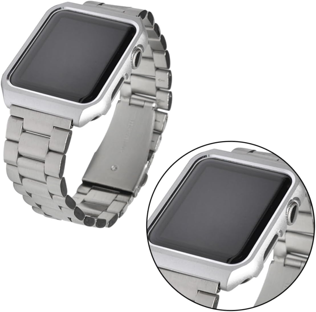 jojofuny 2pcs Watch Band Stainless Steel Watchband Fashionable Watchband Luxury Watchband Watch Band Replacement