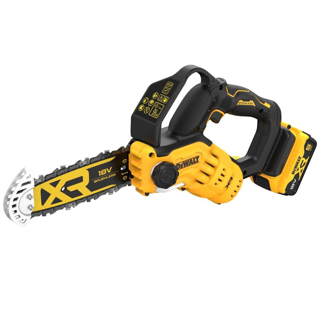 DEWALT Sierra de Poda XR 18V sans balais pour Jardiniers Passionnés - Performance Optimale avec Batterie Li-Ion 5Ah