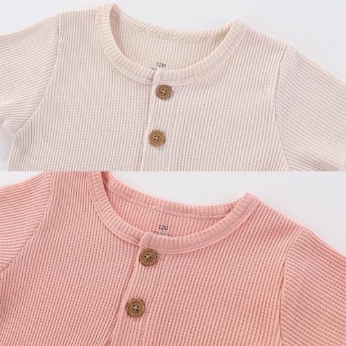 Baby Bodysuits Solid Romper One-Piece Newborn Clothes 2 Pack Baby Shower Gifts2