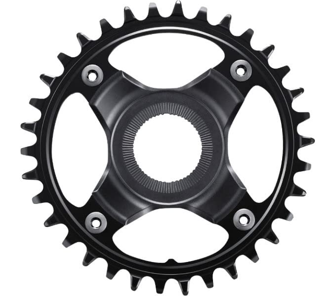 Shimano STEPS SM-CRE80 STEPS chainring for FC-E8000, 34T 53mm chainline, 12-speed, Black, 34 teeth - Image 2