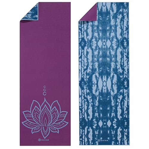 Image of Gaiam Yoga Mat - Premium 6mm Print Reversible Extra Thick Non Slip Exercise & Fitness Mat for All Types of Yoga, Pilates & Floor Workouts (68 inch x 24 inch x 6mm Thick)