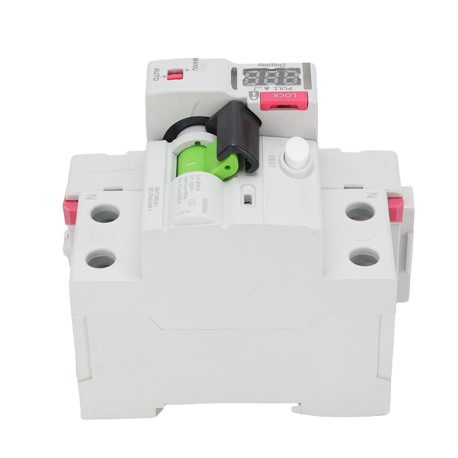 Interruttore differenziale differenziale RCD 2P RCD tipo A Display digitale ripristino automatico applicabile per energia solare fotovoltaica Smart Home (Ha pugnalato)