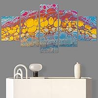 SIGNWIN 5 Panel Canvas Wall Art Modern Art 3D Abstract Abstract Brushstroke Contemporary Digital for Home Decorations Ready to Hang - 60