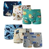 Kakamin ベビー ボーイズ トレーナー 下着 小さな子供 パンツ おっぱい 幼児 男の子 ボクサーブリーフ 複数パック 6枚入り, ブルーグレーホワイト。, 2