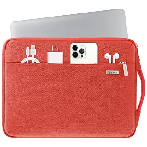 Voova Funda Portatil 15.6 16 Pulgadas 360° Protectora Rojo Cover