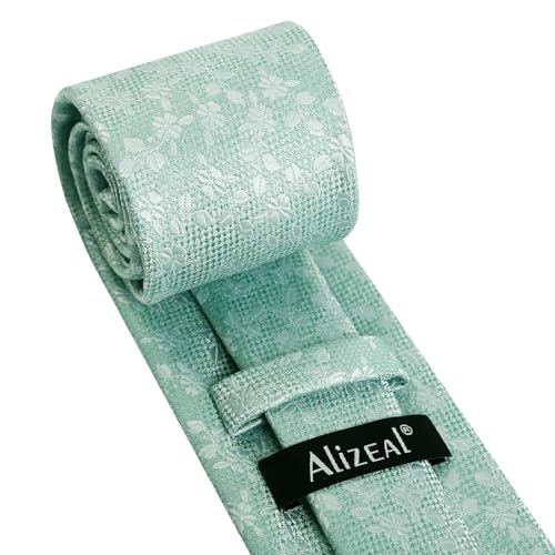 Image of Alizeal Mens 3.15inches Leaf Flower Pattern Tie Set