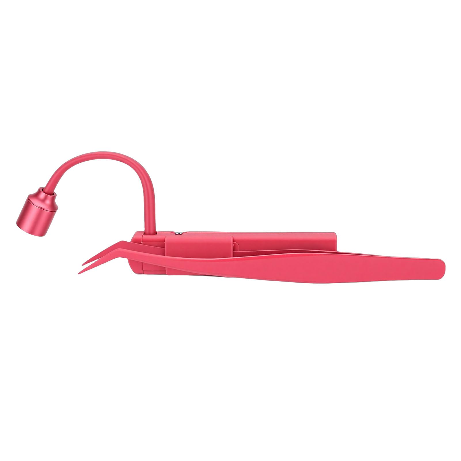 Topiky Pinzas de Pestañas para Extensiones de Pestañas, Lámpara de LED 1W 395nm Pinzas de Luz de Curado de Pegamento Rápido, Ajuste de Rotación de 180°, Compactas y Portátiles (rojo)