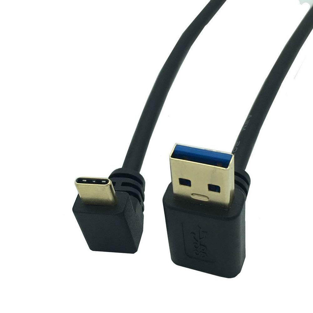 Amazon | TypeC USB 3.1-USB3.0ケーブル（90度下向きオスにオス