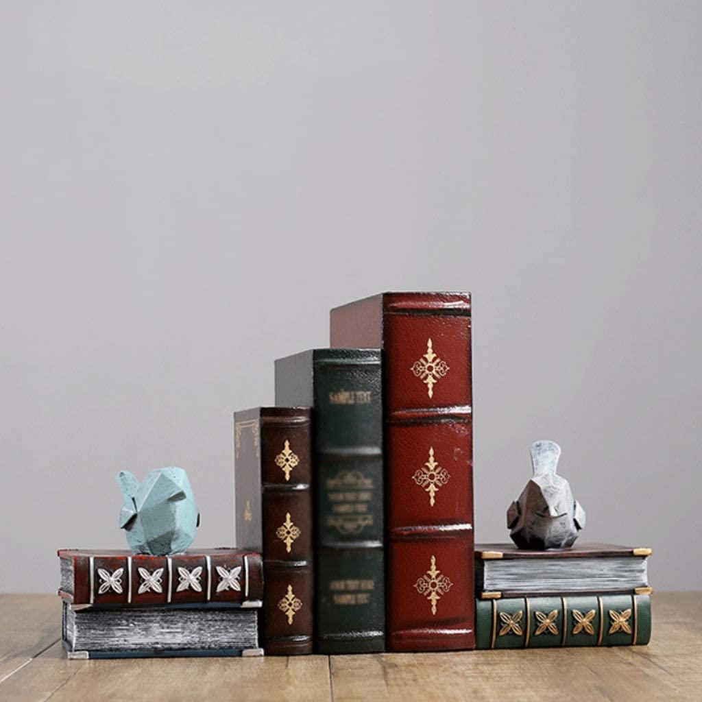 Sujetalibros Decorativo para pájaros, Tapones para Libros pulidos a Mano, Libros de sujeción de Borde Redondo para revistas de Libros Pesados, 1 par de Extremos de Libros