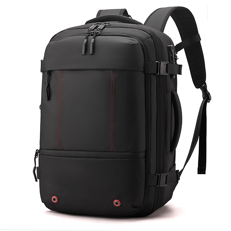evenpure Vacuum Seal Backpack Travel with Built-in Pump Air Compression System, 80L Expandable Airback Vacpack Carry-On Luggage, Black, 80L (Build-in Pump), Daypack Backpacks-picture-11