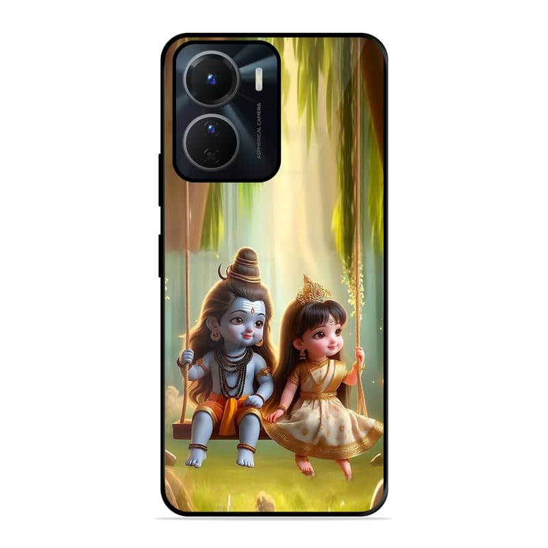 CassiPro | Vivo Y16 Mobile Phone Metal Back Cover for Boys Girls | God Shiv Parvati Ji Design Rubber Silicone Soft Grip TPU Sides with Camera Protection Case for Vivo Y16 V2204 (37) (B0D2PDV1SN) Amazon Price History, Amazon Price Tracker