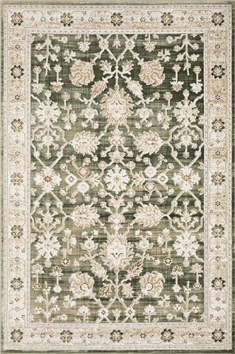 Tapete vintage verde floral Abani 7'9" x 10'2" miniatura 3
