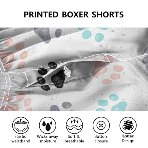 Image of Men's Boxer Shorts Cotton Loose Underwear with Button Fly