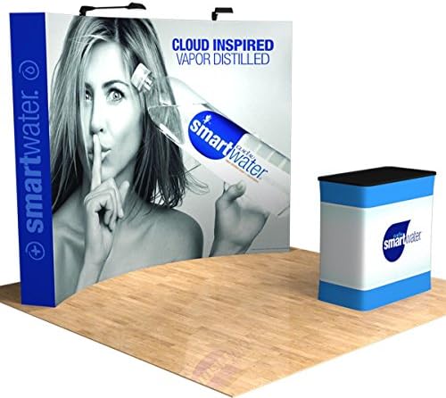 Galaxy Displays - 10ft Perfect-Pop Curved Custom Tension Fabric Pop Up Trade Show Display