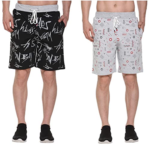 Image of Men's Cotton Sports Shorts with Zipper Pocket (Pack of 2)
