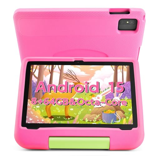 Image of 2025 Android 15 Tablet, 10 inch Kids Tablet, Tablets for Kids with Parental Control, Octa-Core CPU, 8GB+64GB Expandable to 1TB, HD Touchscreen, 5000mAh Battery