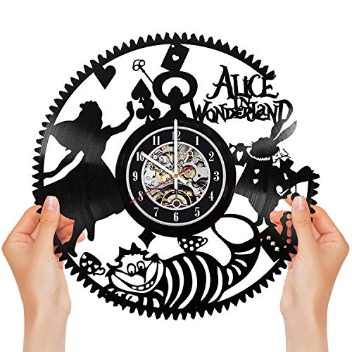 Exquisite Alice in Wonderland Vinyl Clock | Designed in Brooklyn | Limited Edition | by Monteviasco